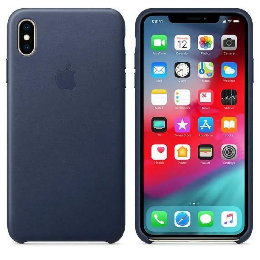 Apple iPhone XS Max Leather Case - Midnight Blue MRWU2ZM/A